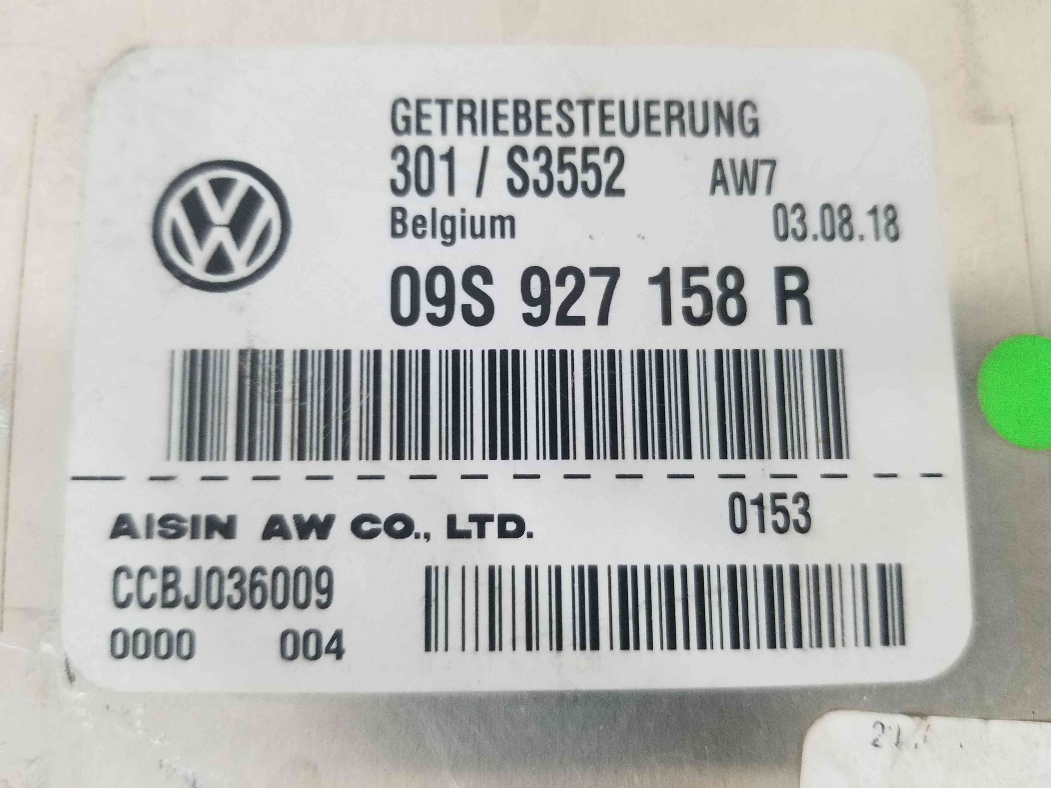 Блок управління АКПП Volkswagen Jetta 2021 2020 2019 2018 09S 927 158 R