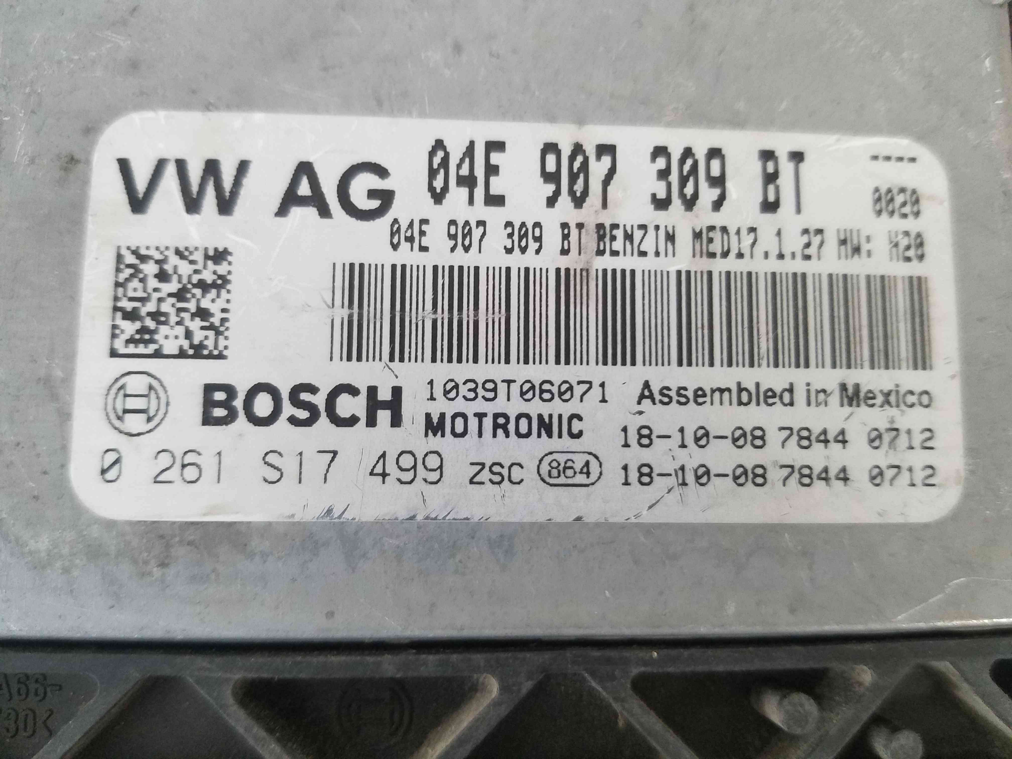 Блок ECU компютер двигуна  Volkswagen Jetta 7 2021 2020 2019 04E 907 309 BT